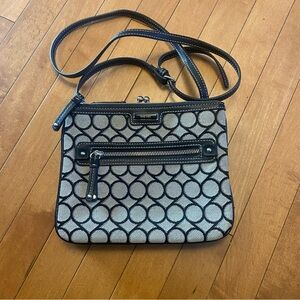 Nine West Jacquard Tan and Black Purse Crossbody Bag Purse